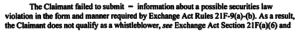 SEC whistleblower requirements