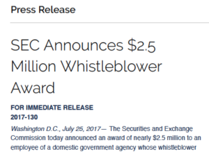 SEC whistleblower award eligibility