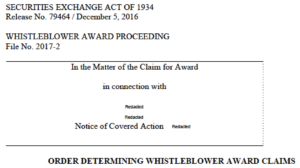 SEC whistleblower award deadline