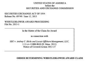 SEC whistleblower awards