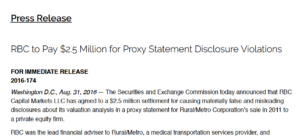 false proxy statement disclosures