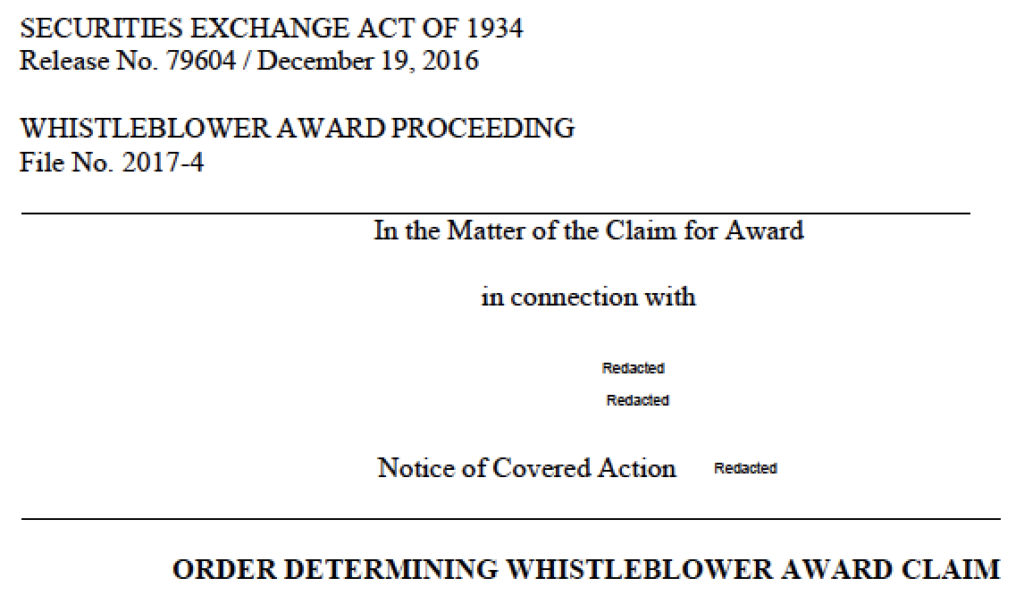 SEC Whistleblower Award Rules SEC Whistleblower Info